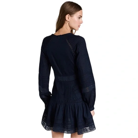 $498 Veronica Beard Addilyn Dress in Ink blue Size 6 Revolve Shopbop - Picture 10 of 11